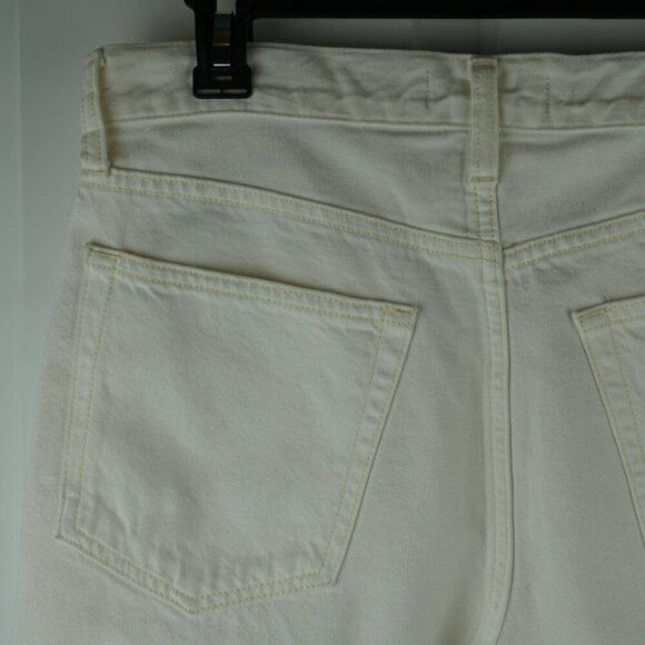 New Etica Skylar Cutoff High Rise Relaxed Denim Shorts in Vintage White size 26 - Picture 8 of 14